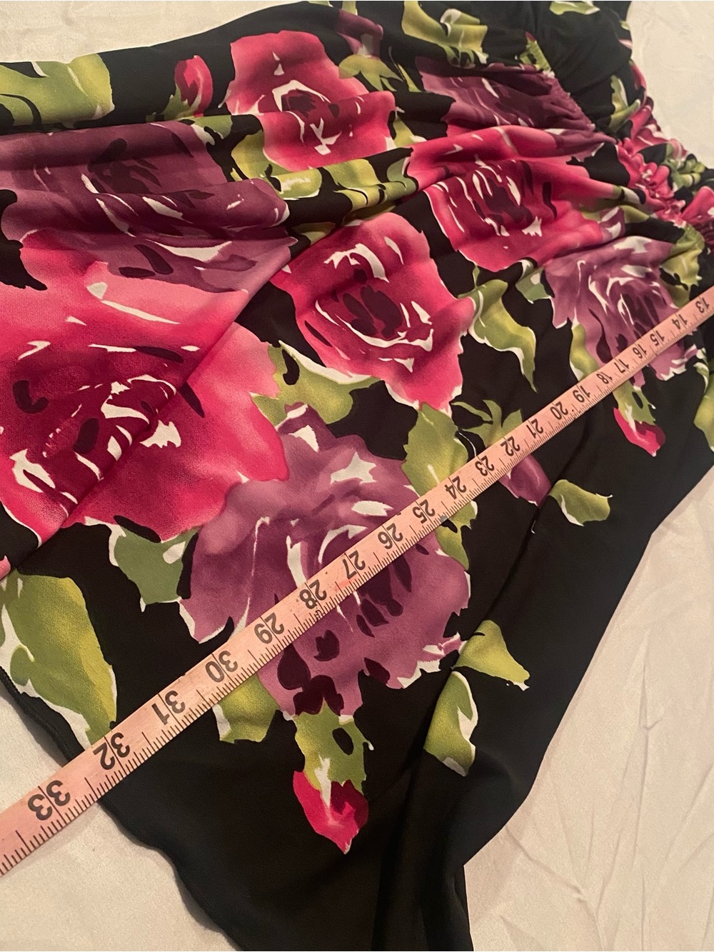 NWT VTG BCX Y2K Bold Rose Floral Empire Waist Dress M - Picture 12 of 15